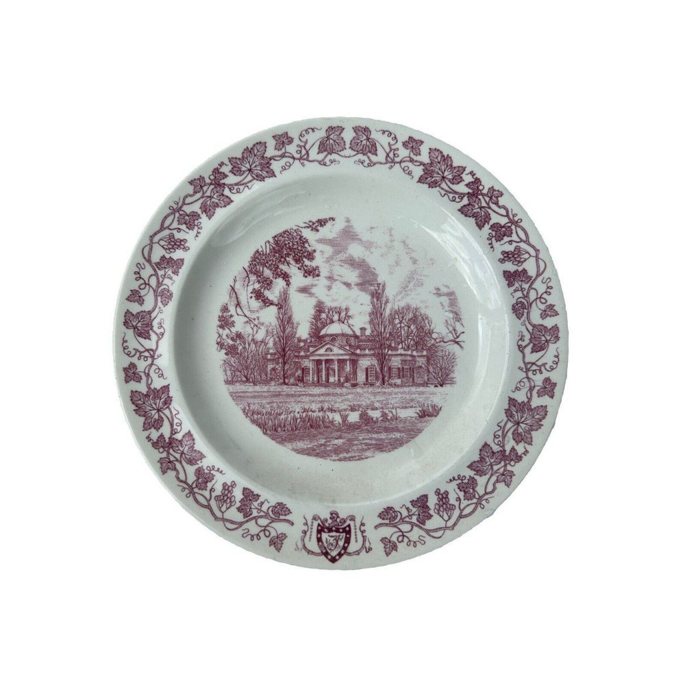 Vintage Wedgwood Monticello Home Of Thomas Jefferson Collectable Plate